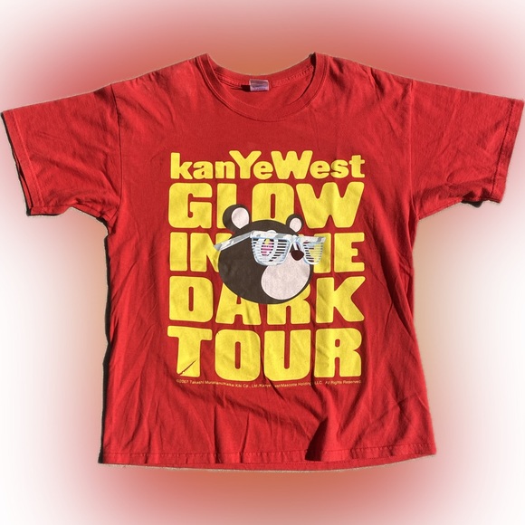 Kanye West Glow In The Dark Tour Takashi MurakamiRap T-shirt 2007 